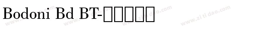Bodoni Bd BT字体转换